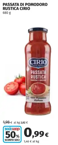 Coop Passata di pomodoro rustica CIRIO offerta