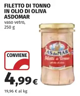 Coop Filetto di tonno in olio di oliva ASDOMAR offerta