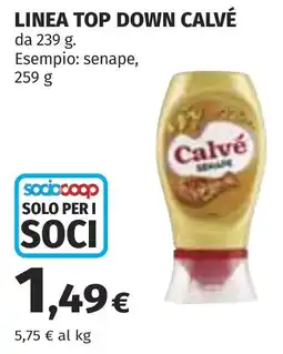 Coop Linea top down CALVÉ offerta