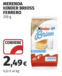 Coop Merenda kinder brioss FERRERO offerta