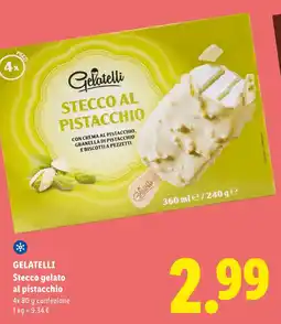 Lidl GELATELLI Stecco gelato al pistacchio offerta