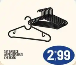 Ard Discount Set grucce appendiabiati cm.36x16 offerta