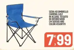 Ard Discount Sedia ad ombrello camping golf in acciaio offerta