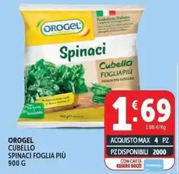 Deco Superfreddo Orogel cubello spinaci foglia più offerta