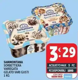 Deco Superfreddo Sammontana sorbettiera variegata gelato offerta