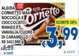 DEM Algida cornetto max nocciola e cioccolato offerta