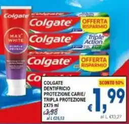 DEM Colgate dentifricio protezione carie/ tripla protezione offerta