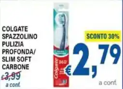 DEM Colgate spazzolino pulizia profonda/ slim soft carbone offerta