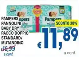 DEM Pampers pannolini baby dry pacco doppio standard/ mutandino offerta