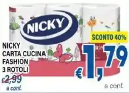 DEM Nicky carta cucina fashion 3 rotoli offerta