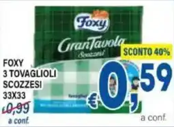 DEM Foxy 3 tovaglioli scozzesi 33x33 offerta