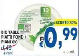 DEM Bio table piatti fondi/ piani x10 offerta
