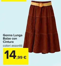 Carrefour Gonna Lunga Balze con Cintura offerta