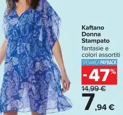 Carrefour Kaftano Donna Stampato offerta