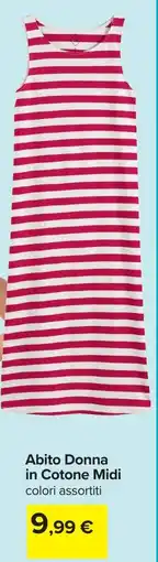 Carrefour Abito Donna in Cotone Midi offerta
