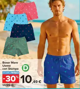 Carrefour Boxer Mare Uomo con Stampa offerta