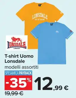 Carrefour T-shirt Uomo Lonsdale offerta
