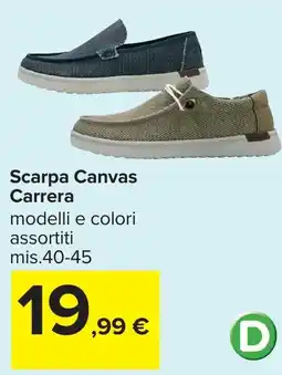 Carrefour Scarpa Canvas Carrera offerta