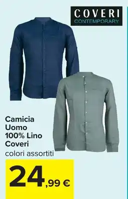 Carrefour Camicia Uomo 100% Lino Coveri offerta