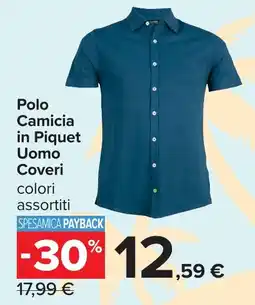 Carrefour Polo Camicia in Piquet Uomo Coveri offerta