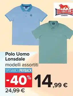 Carrefour Polo Uomo Lonsdale offerta