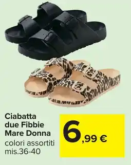 Carrefour Ciabatta due Fibbie Mare Donna offerta