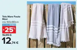 Carrefour Telo Mare Fouta Maxi offerta