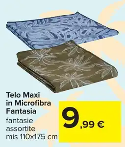 Carrefour Telo Maxi in Microfibra Fantasia offerta