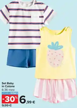 Carrefour Set Baby in Cotone offerta