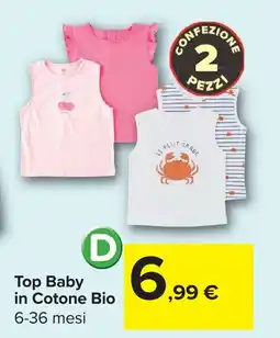 Carrefour Top Baby in Cotone Bio offerta