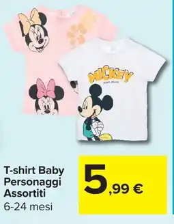 Carrefour T-shirt Baby Personaggi Assortiti offerta