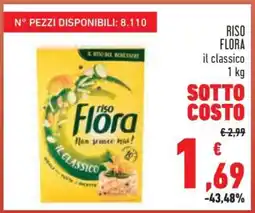 Conad RISO FLORA il classico 1 kg offerta