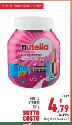 Conad NUTELLA FERRERO 750 g offerta