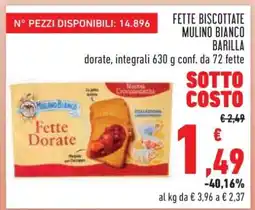 Conad Fette Biscottate Mulino Bianco Barilla offerta