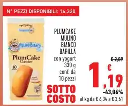 Conad Plumcake Mulino Bianco Barilla offerta