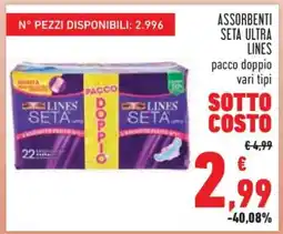 Conad Assorbenti Seta Ultra Lines offerta