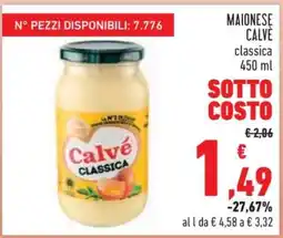 Conad MAIONESE CALVÈ classica 450 ml offerta