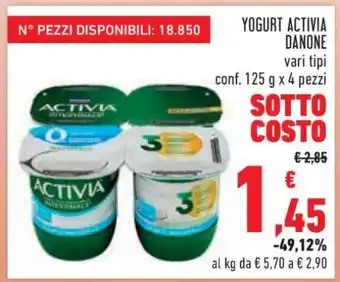 Conad YOGURT ACTIVIA DANONE offerta