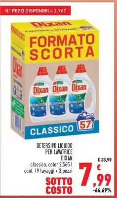 Conad Detersivo Liquido per Lavatrice Dixan offerta