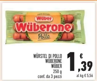 Conad Würstel di Pollo Wuberone Wuber offerta