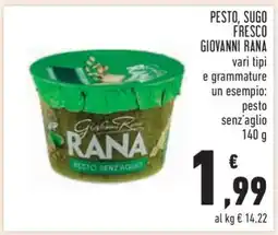 Conad PESTO, SUGO FRESCO GIOVANNI RANA offerta