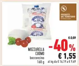 Conad MOZZARELLA CUOMO bocconcino offerta
