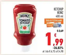 Conad Ketchup Heinz offerta