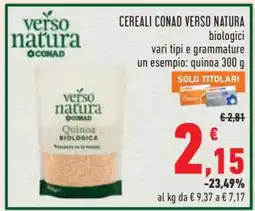 Conad CEREALI CONAD VERSO NATURA offerta