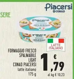 Conad Formaggio Fresco Spalmabile Light Conad Piacersi offerta