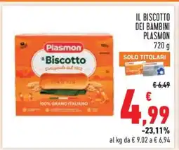 Conad IL BISCOTTO DEI BAMBINI PLASMON offerta