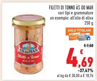 Conad Filetti di Tonno Às do Mar offerta