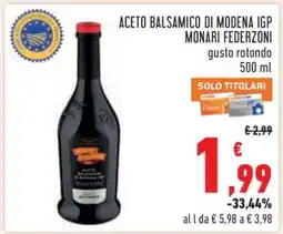 Conad Aceto Balsamico di Modena IGP Monari Federzoni offerta