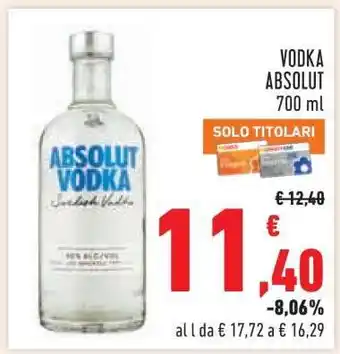 Conad Vodka Absolut offerta