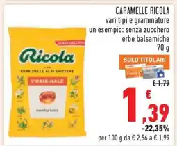 Conad CARAMELLE RICOLA offerta